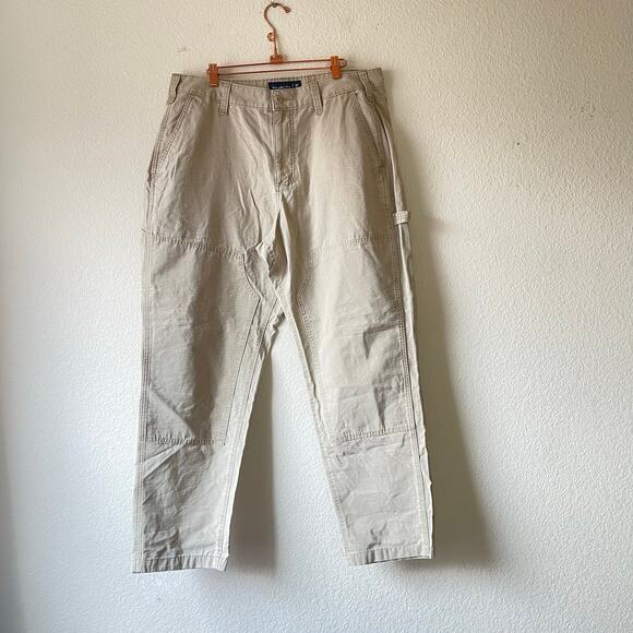 NEW Abercrombie and fitch men’s carpenter‎ utility work pants size 36x32 - Picture 1 of 7